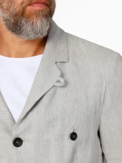 Hannes Roether Herren-Leinensakko Hellgrau Sale