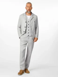 Hannes Roether Herren-Leinensakko Hellgrau Sale