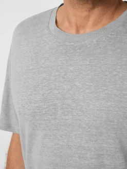 Knowledge Cotton Apparel Herren-Leinenshirt Grau Outlet