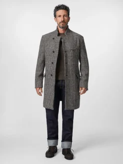 Hannes Roether Herrenmantel gemustert Sale