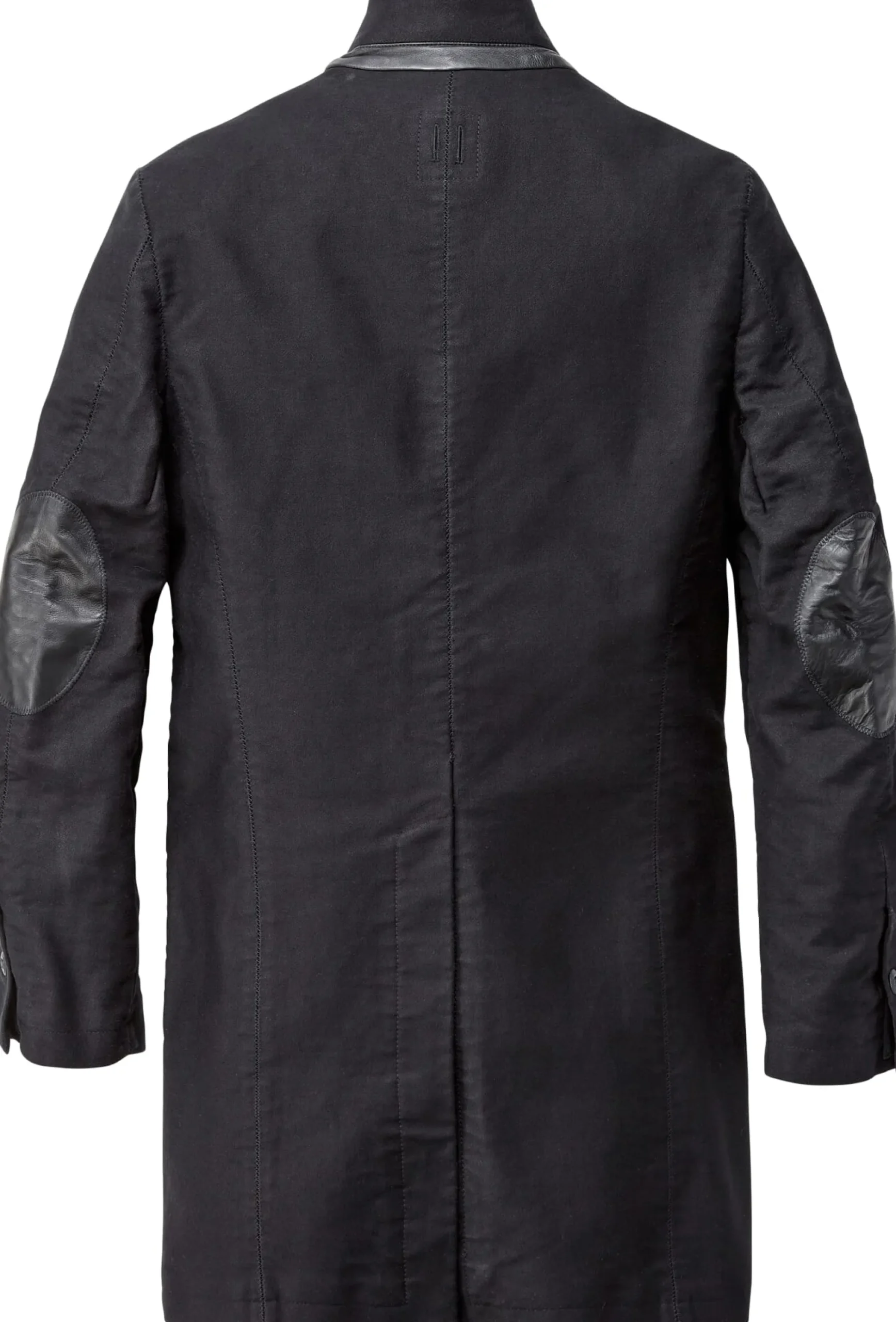 Hannes Roether Herrenmantel Zwirn-Doppel-Pilot Schwarz Outlet