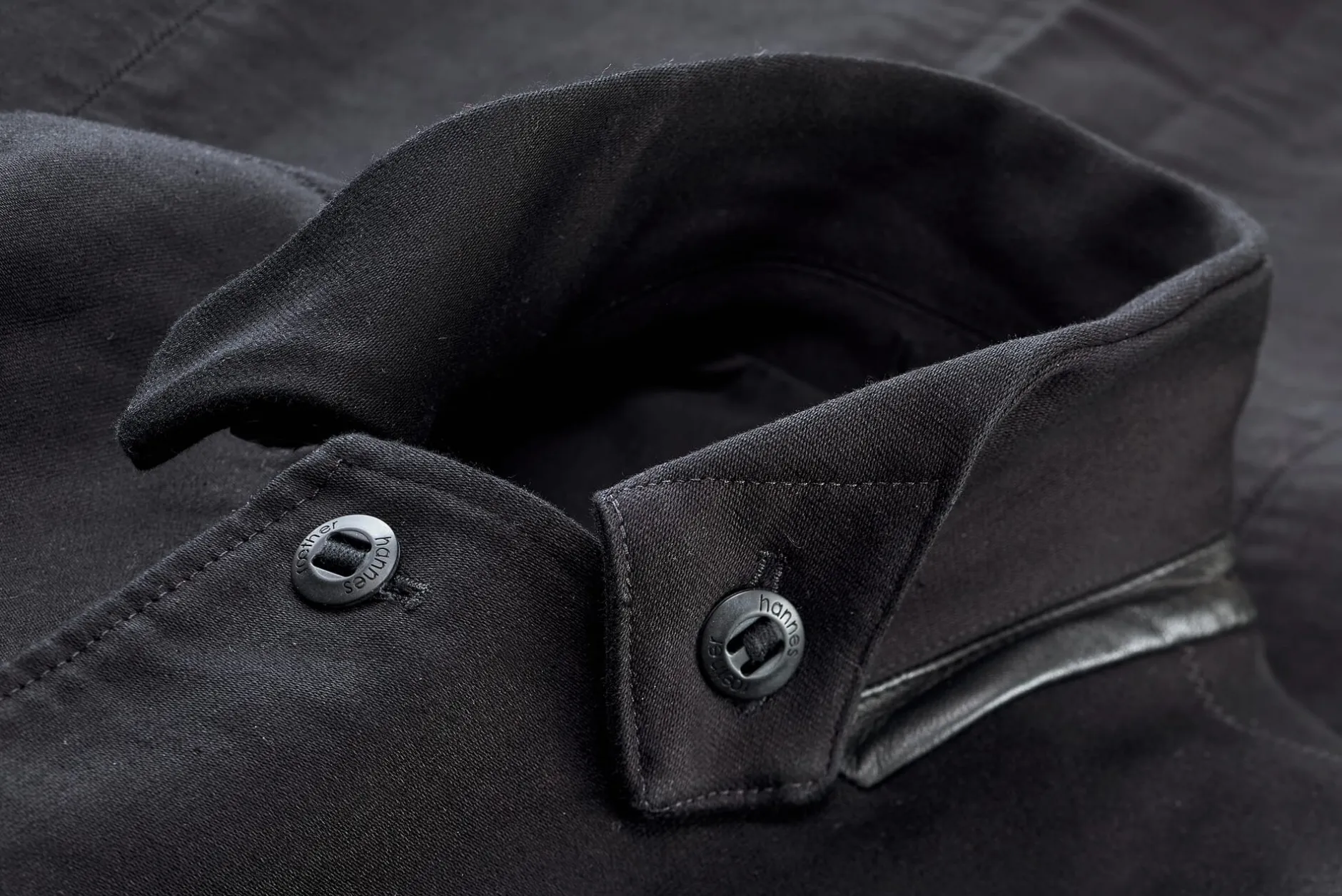 Hannes Roether Herrenmantel Zwirn-Doppel-Pilot Schwarz Outlet