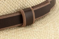 Mayser Herren-Panamahut mit Lederband Natur