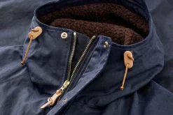 Manifattura Ceccarelli Herrenparka gefüttert Dunkelblau Sale