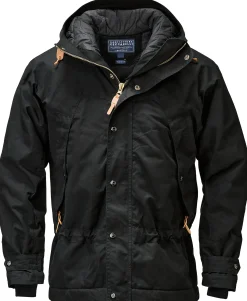 Manifattura Ceccarelli Herren-Parkajacke Schwarz New
