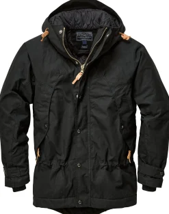 Manifattura Ceccarelli Herren-Parkajacke Schwarz New