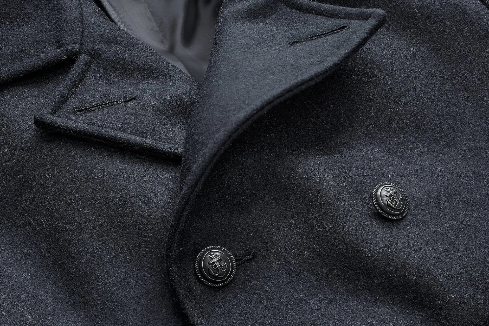 Vetra Herren-Pea-Coat Dunkelblau Clearance