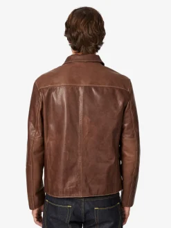 Hack Lederware Herren-Pferdelederjacke Pull-up Braun Online