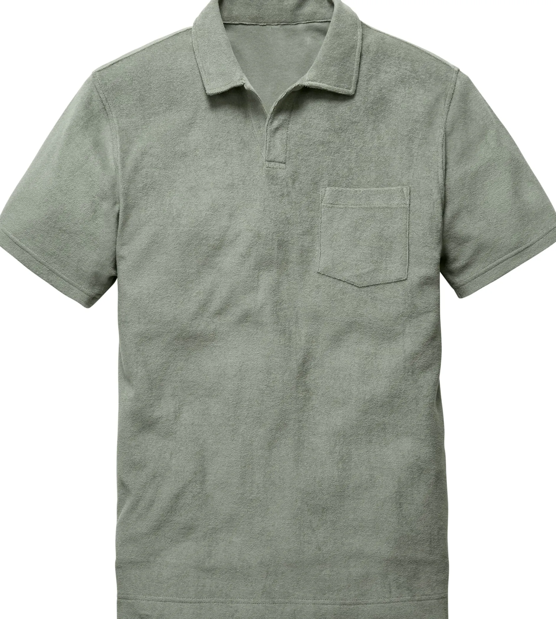 Seldom Herren-Poloshirt Frottee Grün New