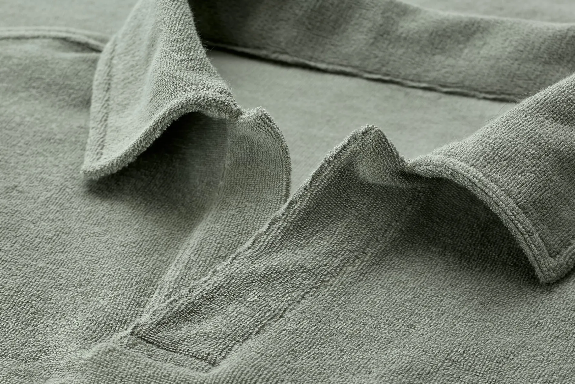 Seldom Herren-Poloshirt Frottee Grün New