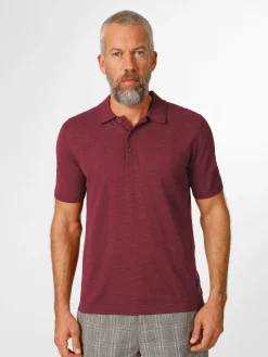 Blue de Gênes Herren-Poloshirt mit Muster Dunkelrot Online