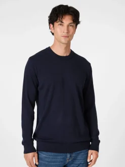 Knowledge Cotton Apparel Herrenpullover Merinowolle Navy Sale