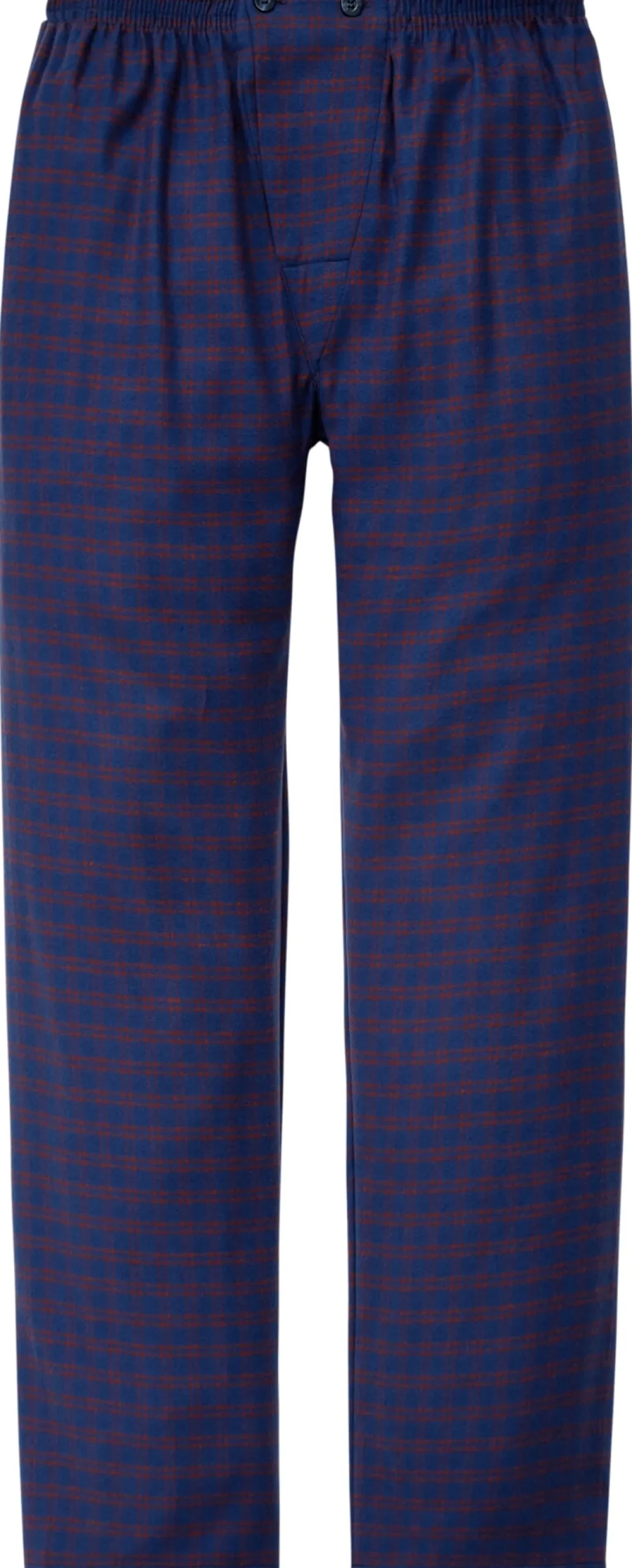 Novila Herrenpyjama Flanell gemustert Blau Best