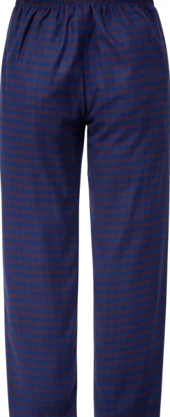 Novila Herrenpyjama Flanell gemustert Blau Best