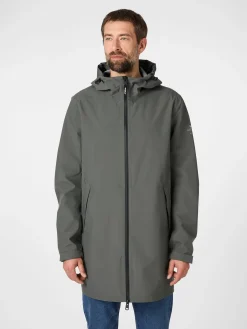 Ecoalf Herren-Regenparka ungefüttert Oliv Discount