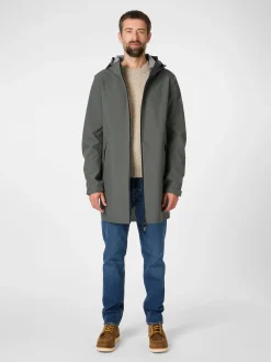 Ecoalf Herren-Regenparka ungefüttert Oliv Discount