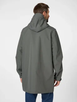 Ecoalf Herren-Regenparka ungefüttert Oliv Discount