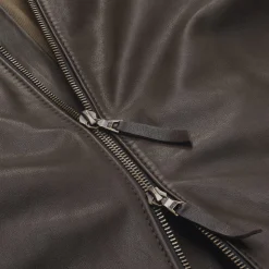 Hack Lederware Herren-Rindlederjacke Dunkelbraun Outlet