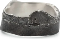 Guthmann Herrenring Sandguss Oxid Anthrazit New