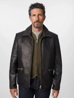 Hack Lederware Herren-Roadsterjacke Pferdeleder Clearance