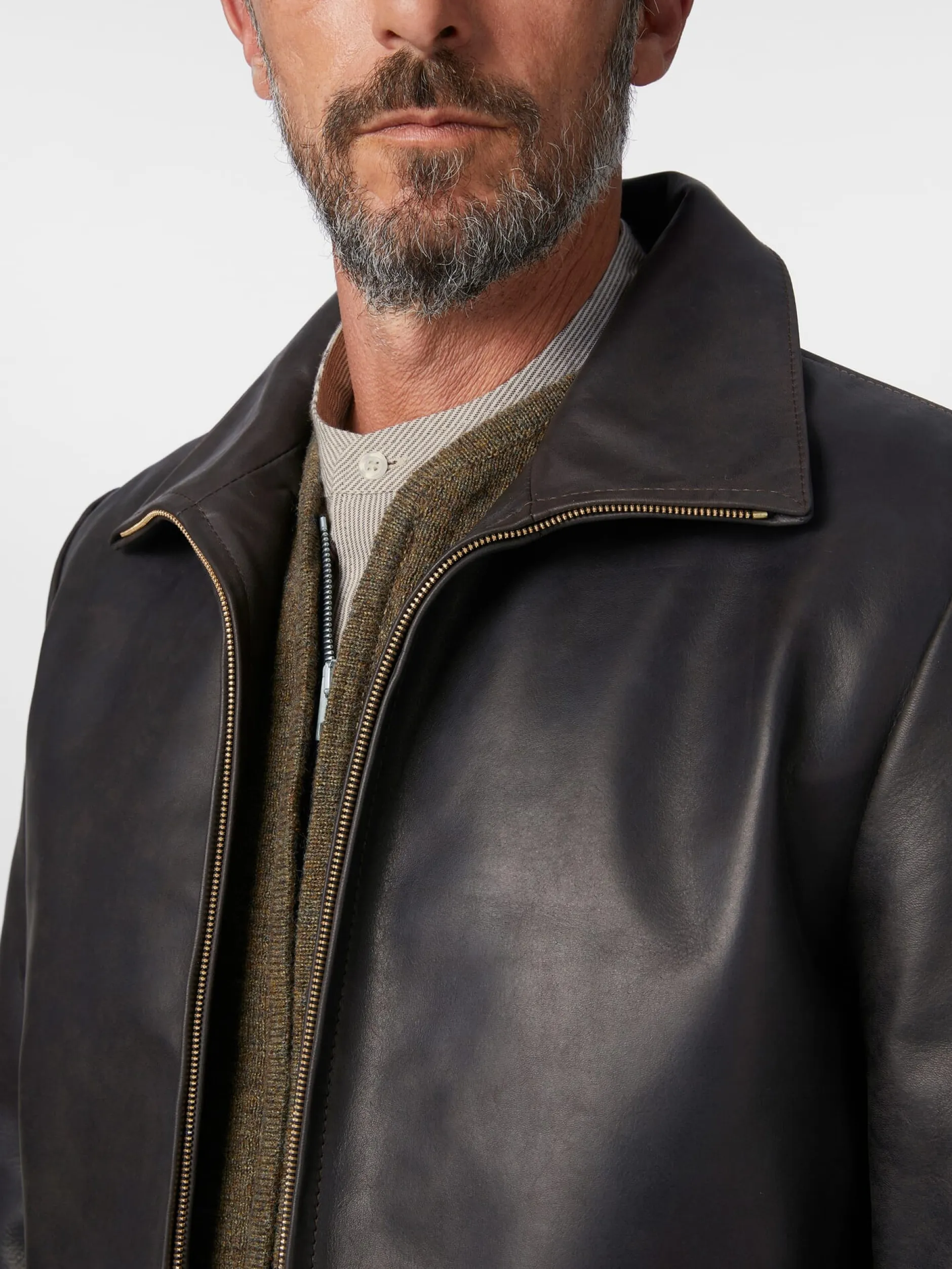 Hack Lederware Herren-Roadsterjacke Pferdeleder Clearance