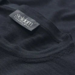 Seldom Herren-Rundhalspullover Dunkelblau Online