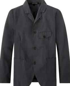 Hannes Roether Herrensakko Baumwolle Dunkelgrau Best