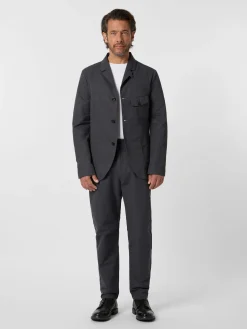 Hannes Roether Herrensakko Baumwolle Dunkelgrau Best