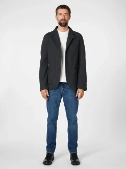 Hannes Roether Herrensakko Strukturstreifen Anthrazit Hot