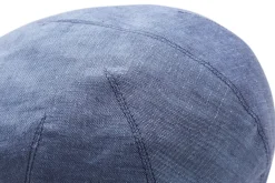 Mayser Herren-Schiebermütze Leinen Blau New