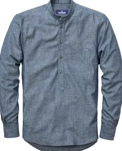 Blaumann Herren-Schlupfhemd Mittelblau Hot