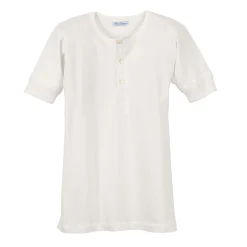 Merz b. Schwanen Herrenshirt Jersey Halbarm Weiß