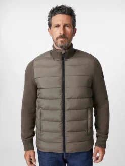 Ecoalf Herren-Stepp-Strickjacke Oliv Clearance