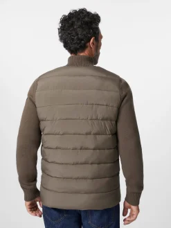 Ecoalf Herren-Stepp-Strickjacke Oliv Clearance