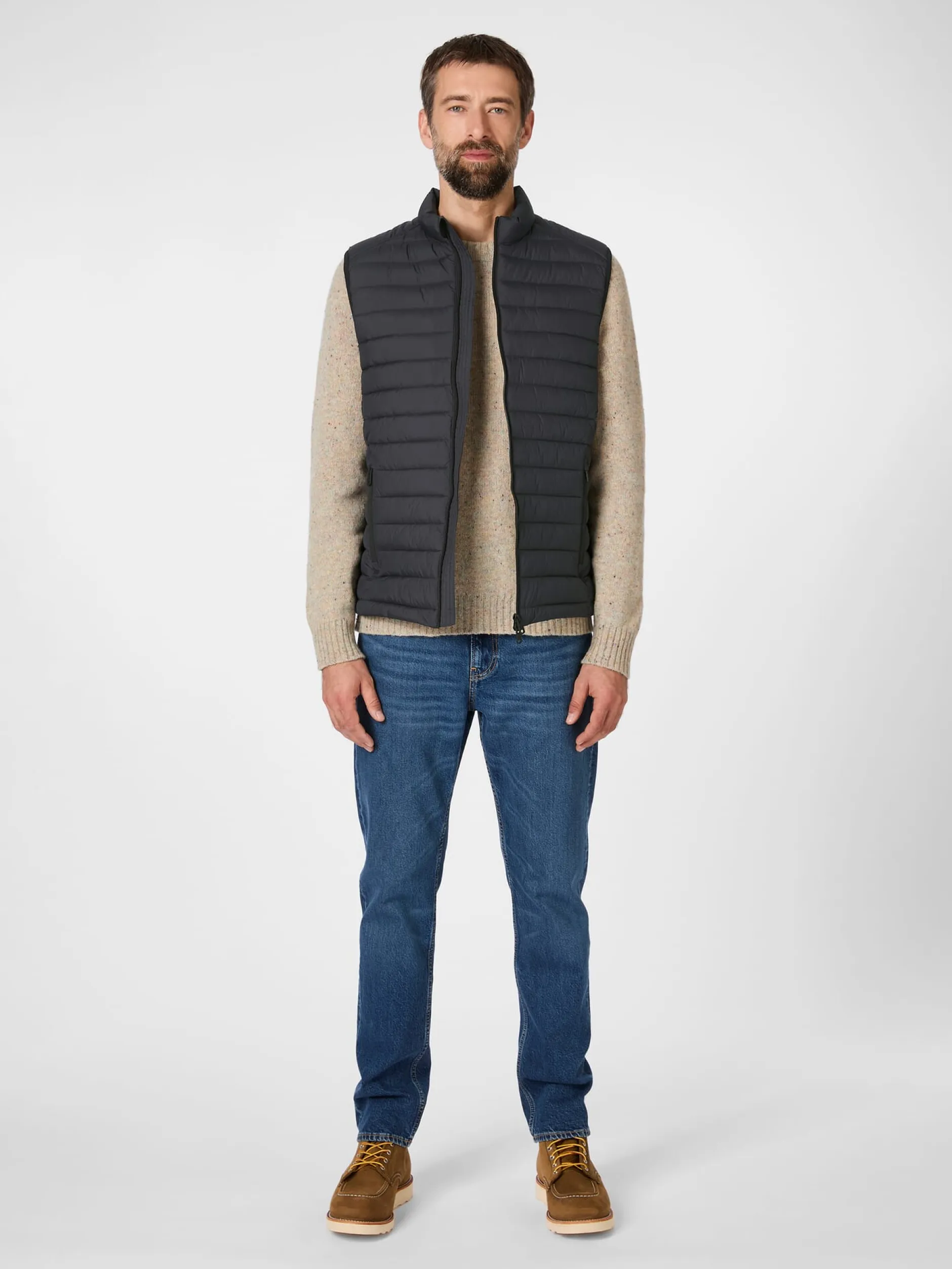 Ecoalf Herren-Steppweste Schwarz New