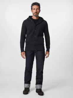 Maglificio GRP Herrenstrickjacke mit Kapuze Dunkelgrau Online