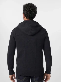 Maglificio GRP Herrenstrickjacke mit Kapuze Dunkelgrau Online