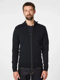 Seldom Herren-Strickjacke mit Zip Navy Best