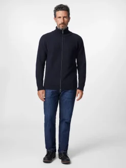Seldom Herren-Strickjacke Zip Dunkelblau Sale