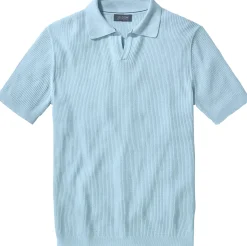 Seldom Herren-Strickpolo Hellblau Online