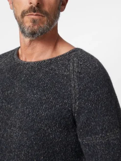 Seldom Herren-Strickpullover meliert Dunkelblau New