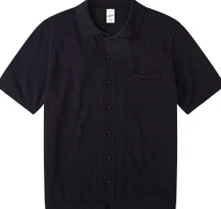 Maglificio GRP Herren-Strickshirt geknöpft Navy Best