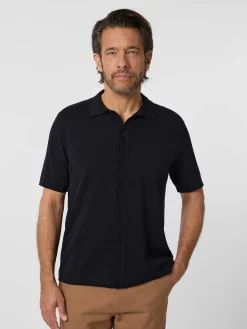 Maglificio GRP Herren-Strickshirt geknöpft Navy Best