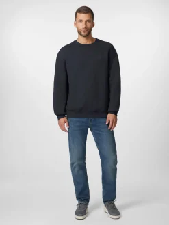 Knowledge Cotton Apparel Herren-Sweatshirt Dunkelblau Sale