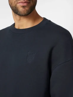 Knowledge Cotton Apparel Herren-Sweatshirt Dunkelblau Sale