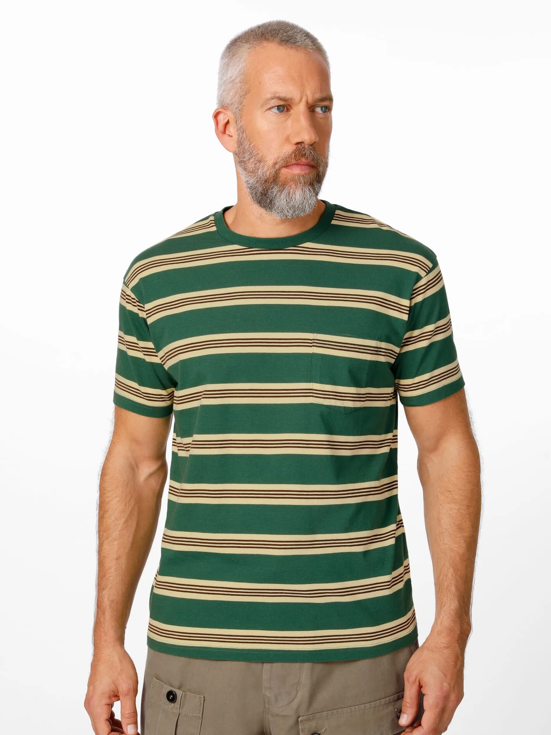 Pike Brothers Herren-T-Shirt 1971 Streifen Sale