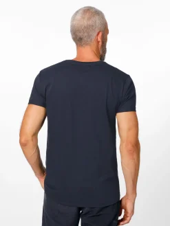 Blue de Gênes Herren-T-Shirt Baumwolle Dunkelblau Hot