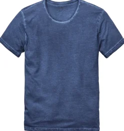 Seldom Herren-T-Shirt Crew Neck Blau Outlet