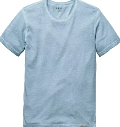 Seldom Herren-T-Shirt Crew Neck Hellblau Online