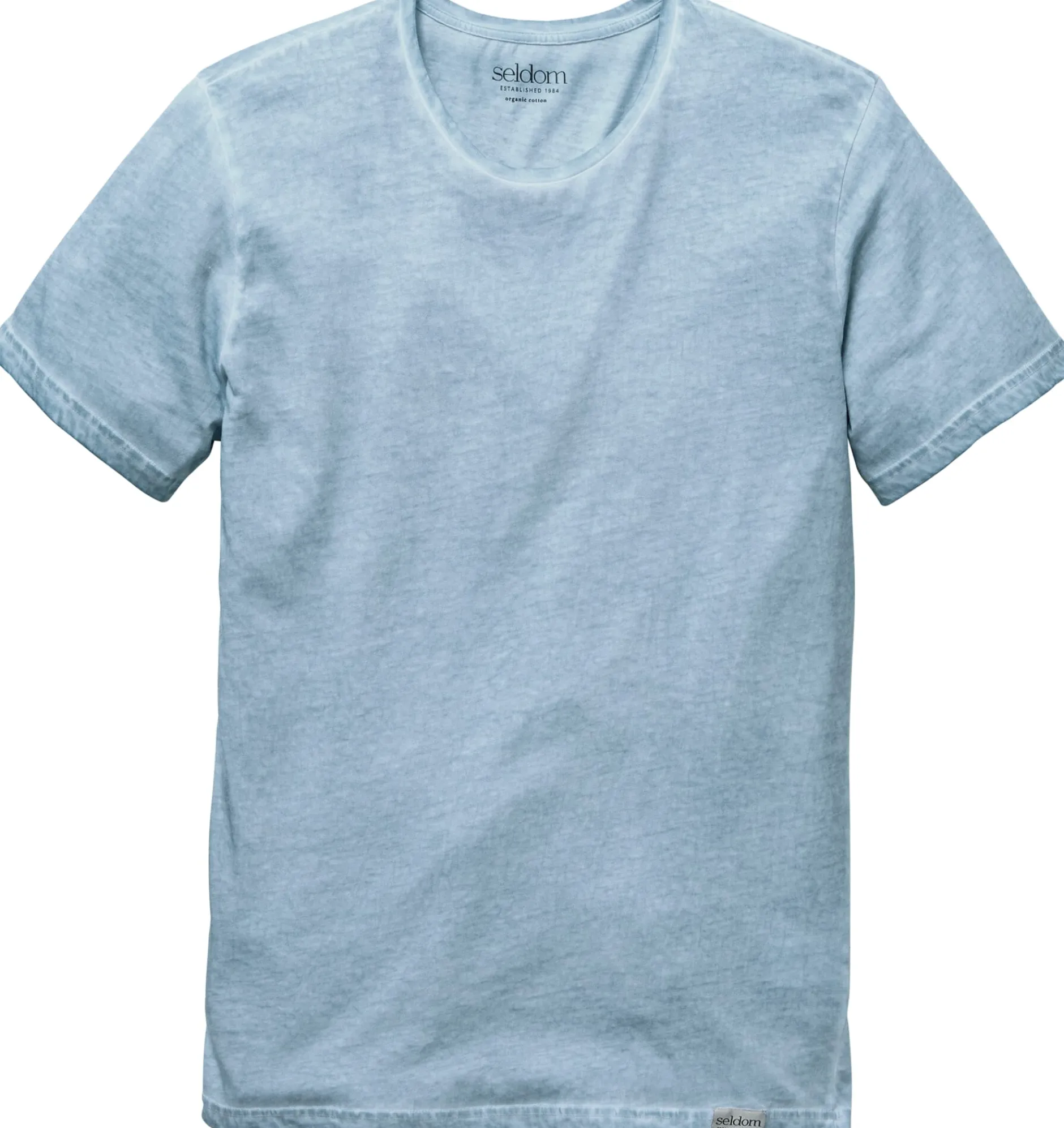 Seldom Herren-T-Shirt Crew Neck Hellblau Online